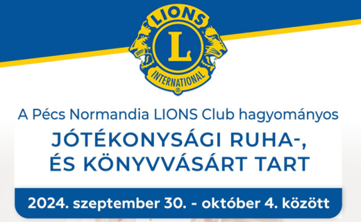 Jótékonysági ruhavásárt tart a Normandia Lions Club