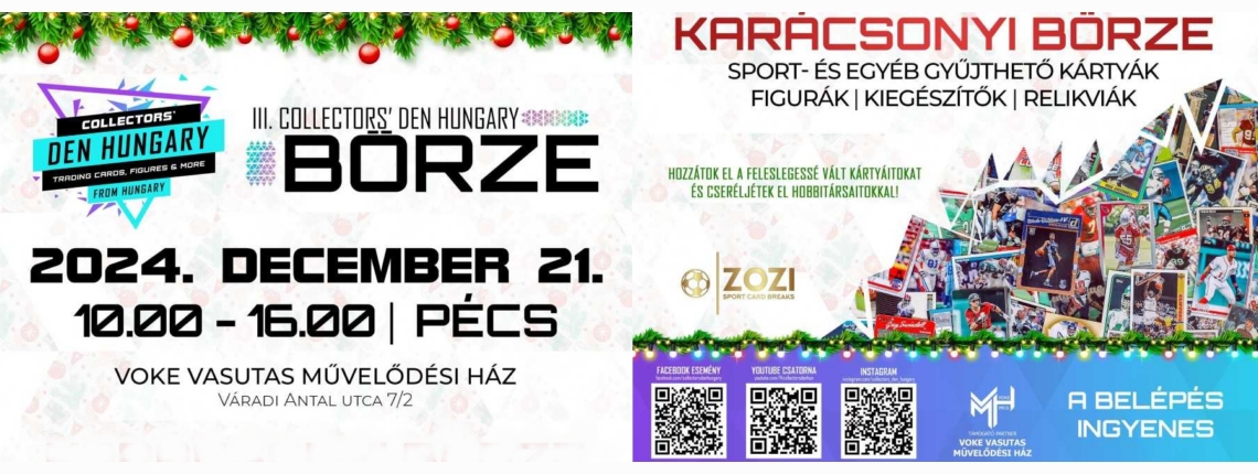 III. Collectors' Den Hungary Börze - Karácsonyi börze a Vasutasban