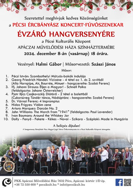 Ércbányász Koncert Fúvószenekar Évzáró Hangversenye