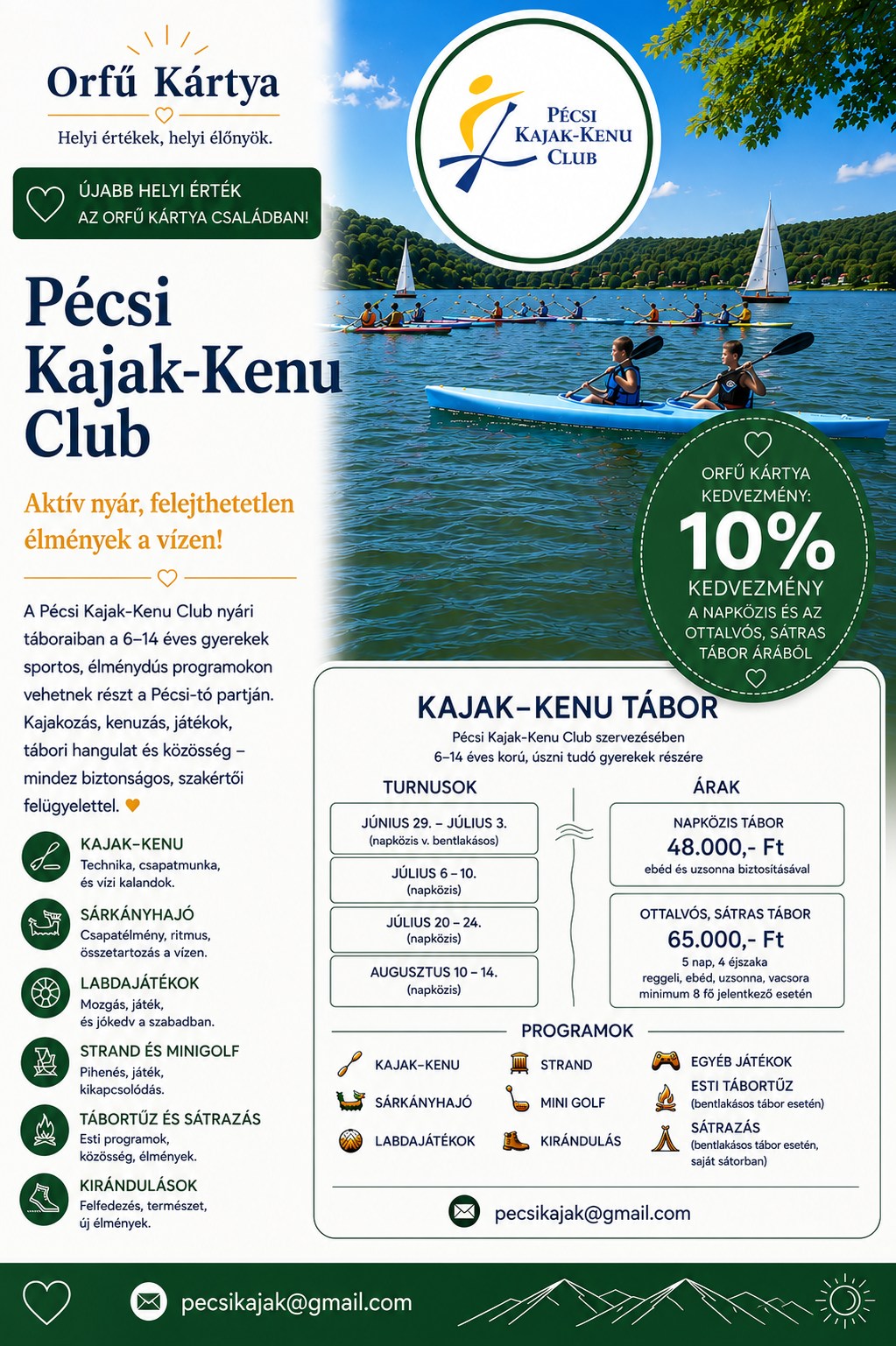 Kajak-kenu tábor 2026 Orfű