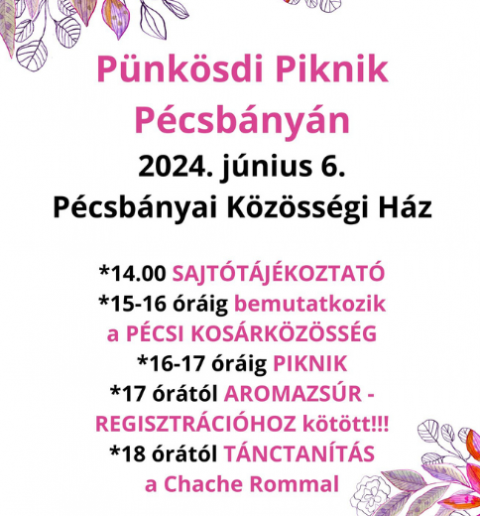 Pünkösdi Piknik Pécsbányán - egy lépésre a nyártól