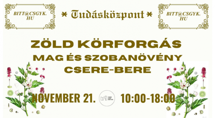 Zöld körforgás- Mag és szobanövény cserebere