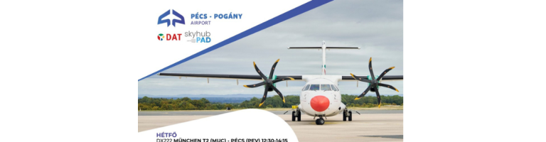 Új menetrend szerinti légi járat köti össze Pécset Münchennel 2026 márciustól