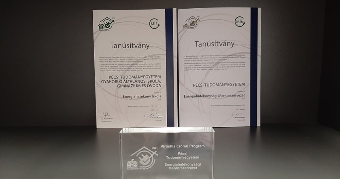 Tarolt Pécs és a PTE a környezetvédelmi díjkiosztón