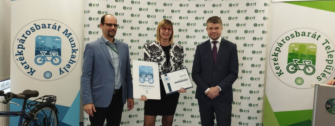 Közintézmények kategóriában KERÉKPÁROSBARÁT MUNKAHELY díjat nyert ismét a Pécsi Tudományegyetem!