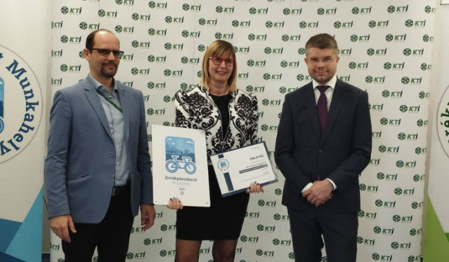 Közintézmények kategóriában KERÉKPÁROSBARÁT MUNKAHELY díjat nyert ismét a Pécsi Tudományegyetem!